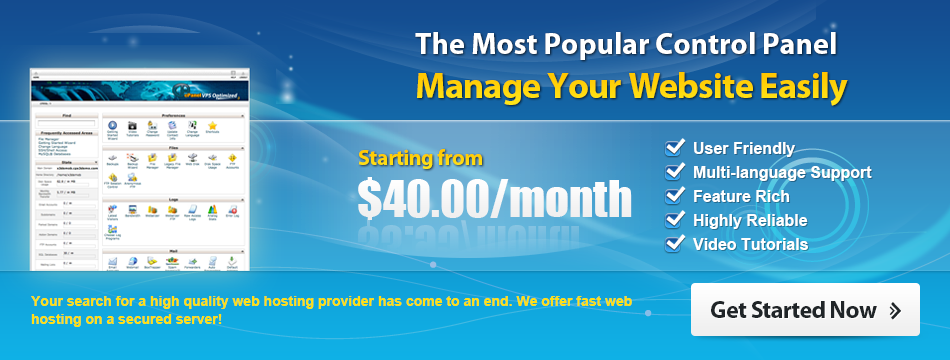 cPanel is the most popular web hosting control panel